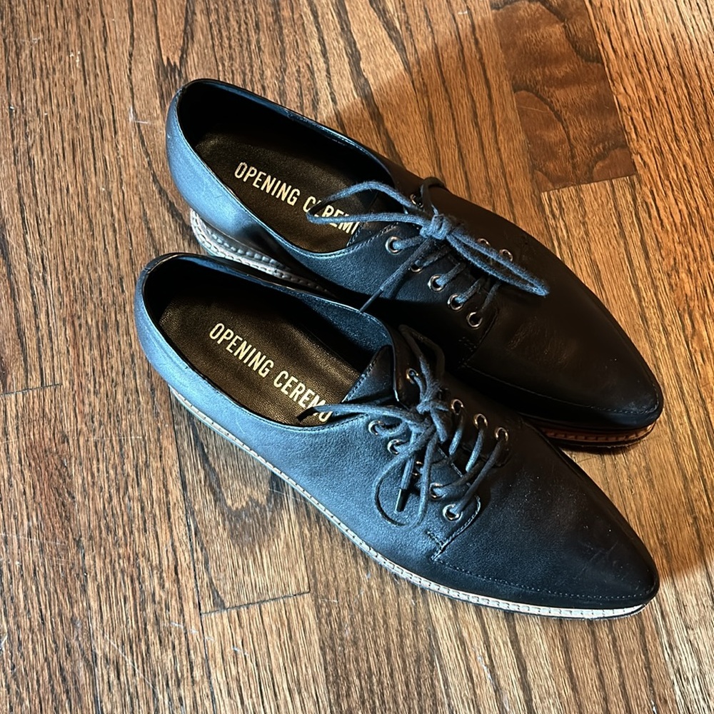 Opening Ceremony black platform lace up shoes - Picture 3 of 6